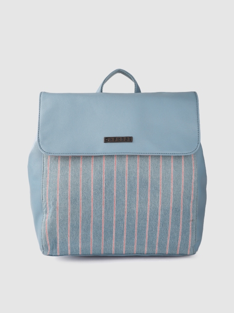 

Caprese Women Blue & White Striped Backpack