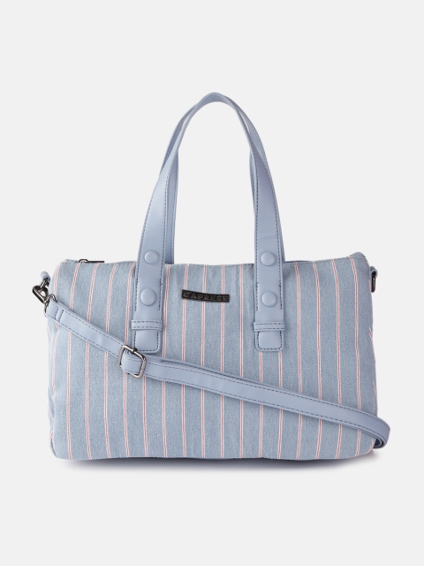 

Caprese Blue & White Striped Handheld Bag