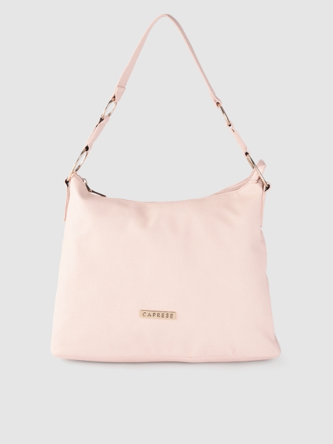 

Caprese Peach-Coloured Solid Hobo Bag