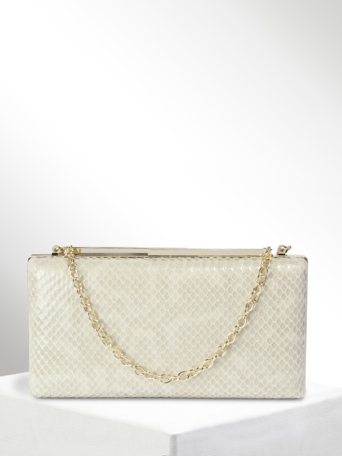 

CORSICA Beige Textured Box Clutch
