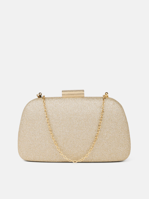 

Anouk Gold-Toned Solid Box Clutch