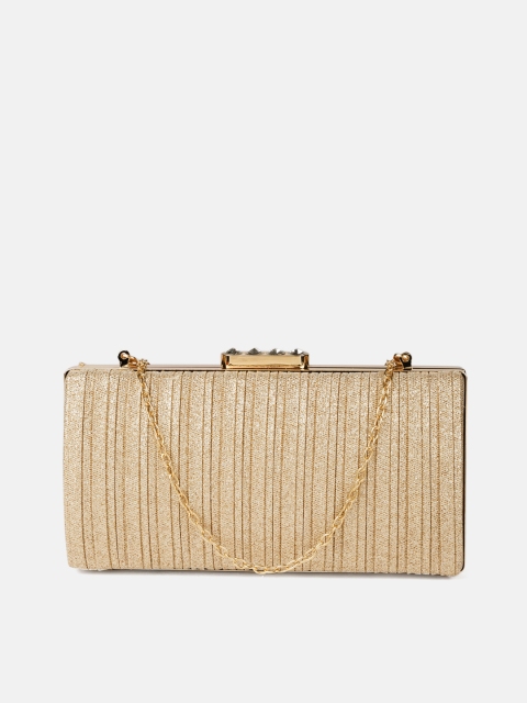 

Anouk Gold-Toned Embellished Box Clutch