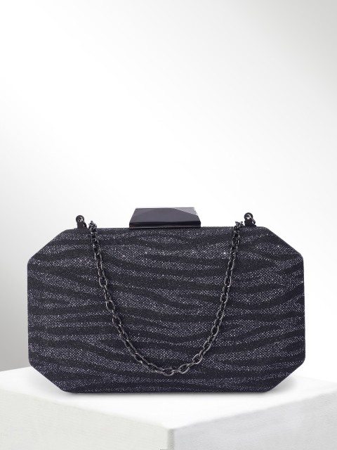 

CORSICA Black Printed Box Clutch