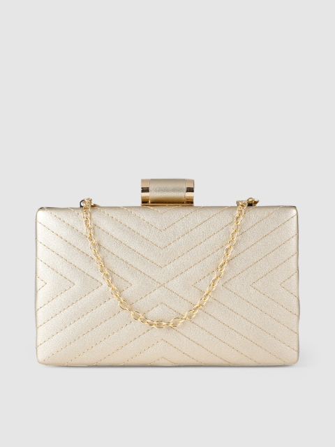 

DressBerry Gold-Toned Quilted Box Clutch