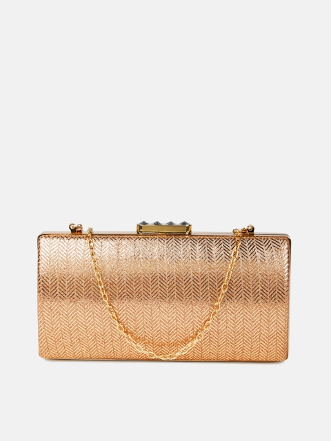 

Anouk Women Rose Gold-Toned Textured Clutch