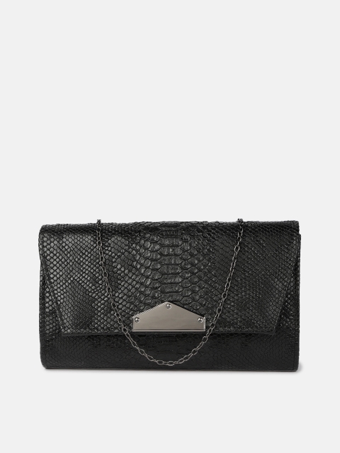 

DressBerry Black Croc Textured Clutch