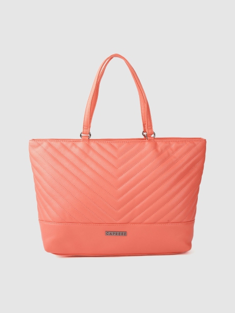 

Caprese Coral Pink Quilted Shoulder Bag