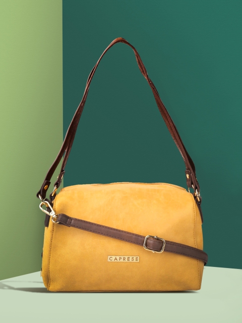 

Caprese Mustard Yellow Solid Shoulder Bag