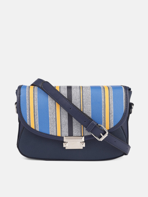 

Mast & Harbour Blue Striped Sling Bag