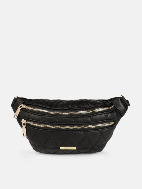 

DressBerry Women Black Quilted Bum Waist Pouch