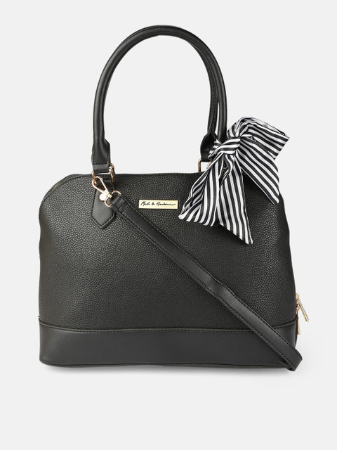 

Mast & Harbour Black Solid Handheld Bag