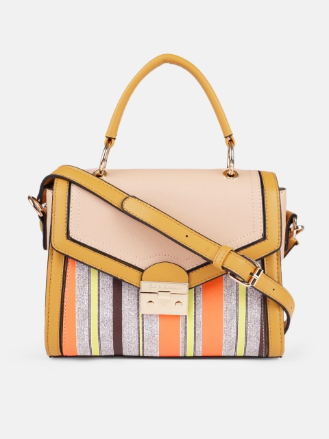 

Mast & Harbour Pink & Orange Striped Satchel
