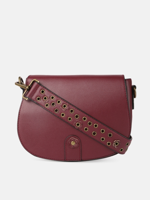 

DressBerry Burgundy Solid Sling Bag