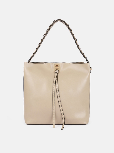 

Roadster Beige Solid Hobo Bag