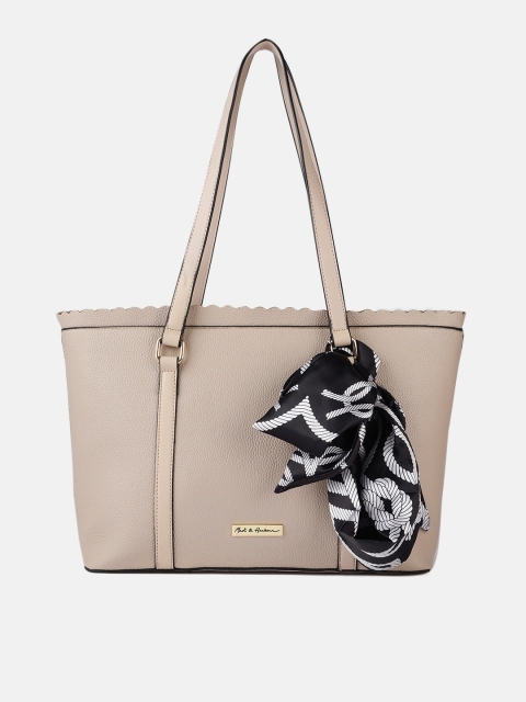 

Mast & Harbour Beige Textured Handheld Bag