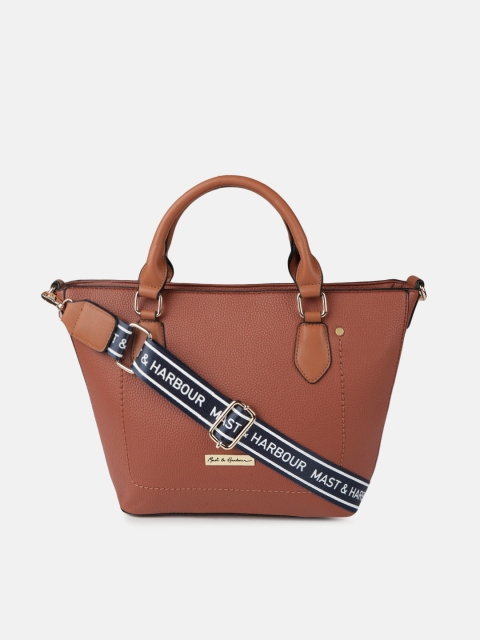 

Mast & Harbour Tan Brown Solid Handheld Bag