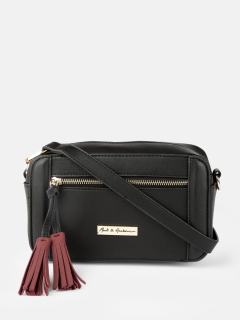 

Mast & Harbour Black Solid Sling Bag