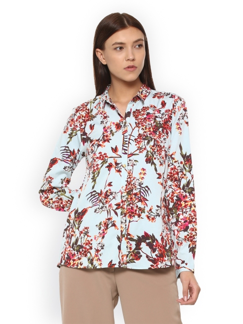 

Van Heusen Woman Green & Red Regular Fit Printed Casual Shirt