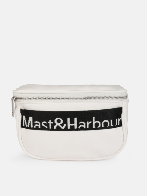 

Mast & Harbour Women White & Black Printed Bum Waist Pouch