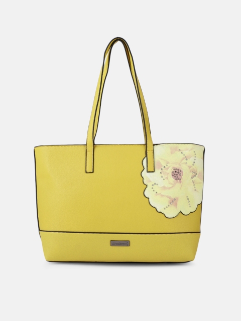 

DressBerry Yellow Solid Shoulder Bag