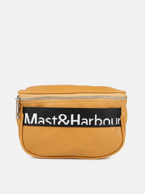 

Mast & Harbour Women Mustard Yellow Printed Waist Pouch