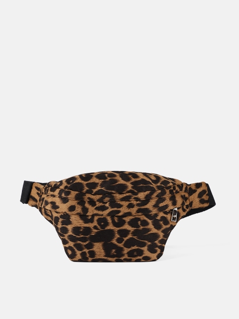 

DressBerry Women Brown & Beige Animal Printed Waist Pouch
