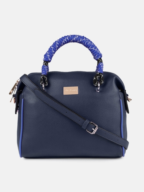 

DressBerry Navy Blue Solid Handheld Bag