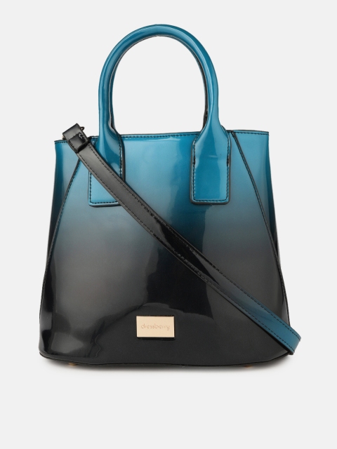 

DressBerry Blue & Black Ombre Dyed Effect Handheld Bag