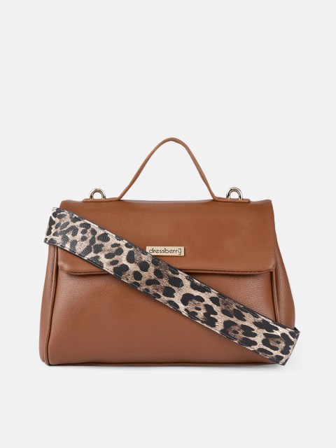 

DressBerry Brown Solid Satchel