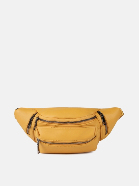 

DressBerry Women Yellow Solid Waist Pouch