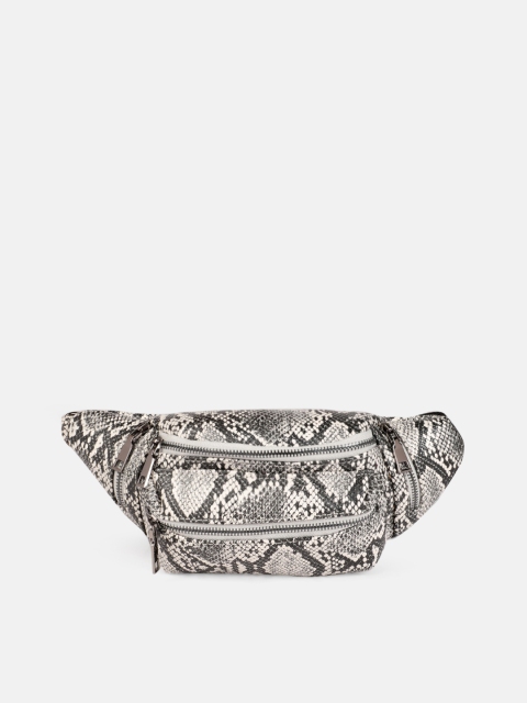 

DressBerry Women Beige & Black Textured Waist Pouch