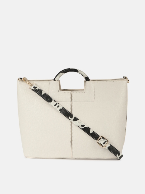 

DressBerry White Solid Handheld Bag