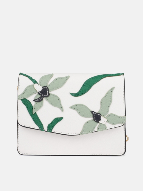 

DressBerry White Printed Sling Bag