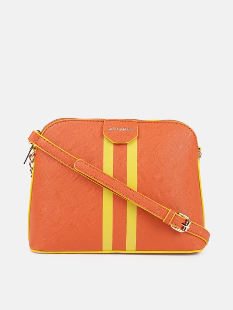 

Mast & Harbour Orange & Yellow Striped Sling Bag