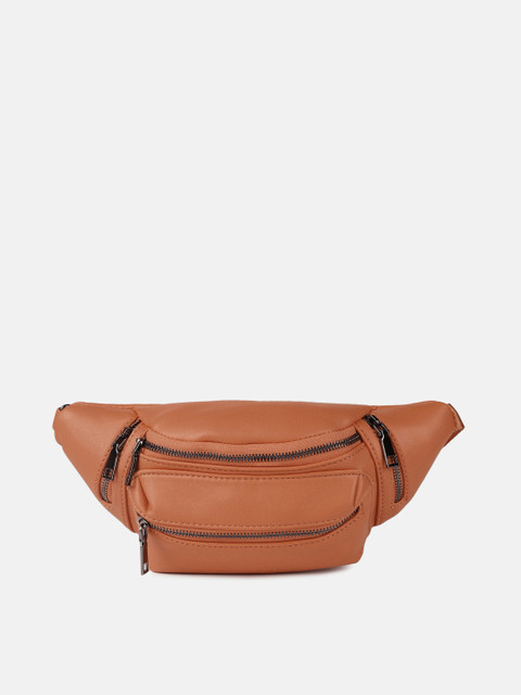 

DressBerry Women Tan Brown Solid Waist Pouch