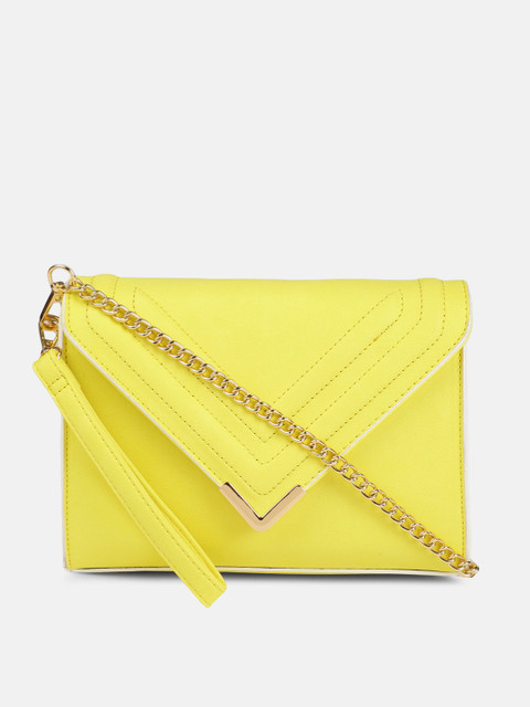 

DressBerry Women Yellow Solid Sling Bag