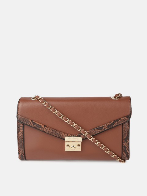 

DressBerry Tan Brown Printed Sling Bag