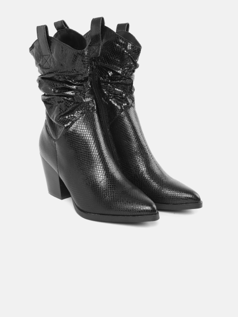 

CORSICA Women Black Textured Heeled Boots
