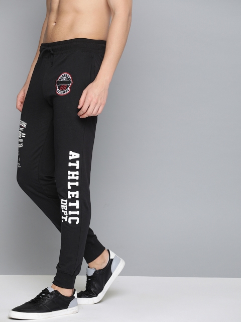 

HERE&NOW Men Black Printed Joggers