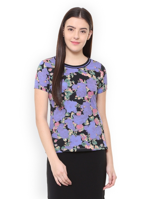 

Van Heusen Woman Lavender Printed Round Neck T-shirt