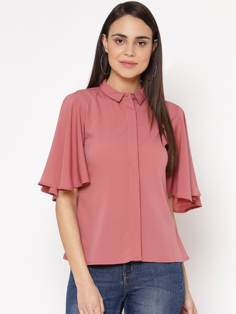 

Carlton London Women Dusty Pink Regular Fit Solid Casual Shirt