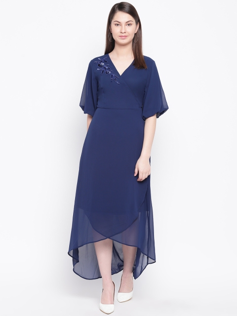

Marie Claire Women Navy Blue Solid Maxi Dress
