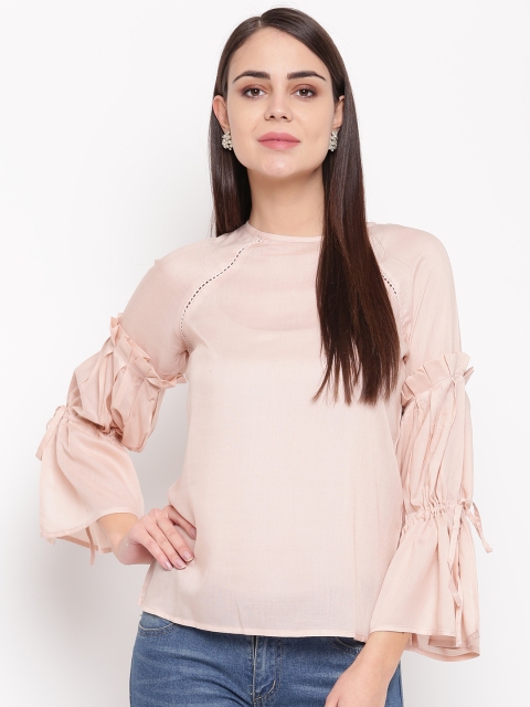 

RARE Women Peach-Coloured Solid Top