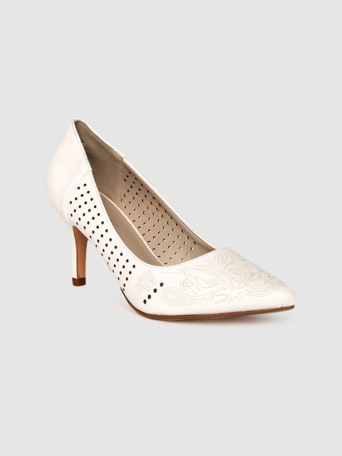 

DressBerry Women White Printed Pumps