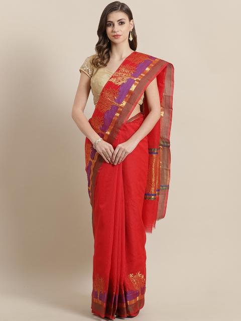 

Mitera Red Solid Kota Saree