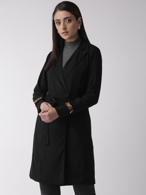 

QUIERO Women Black Solid Longline Tailored Jacket