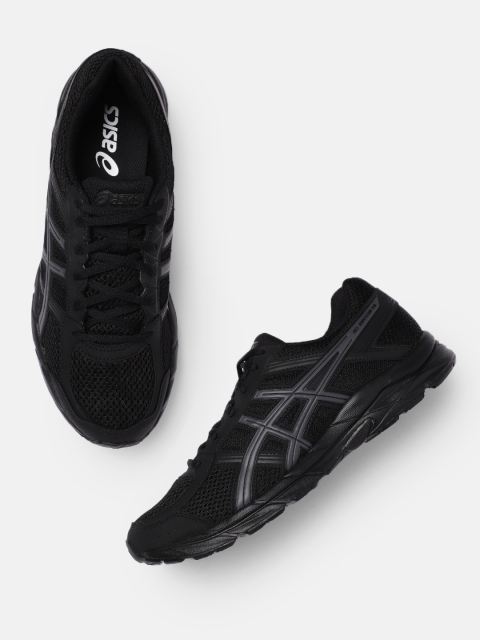 

ASICS Men Black Woven Design Contend 4 Running Shoes