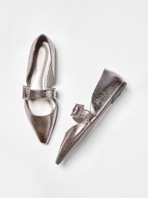 

CHARLES & KEITH Women Gold-Toned Solid Ballerinas