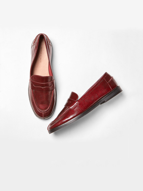 

CHARLES & KEITH Women Red Loafers