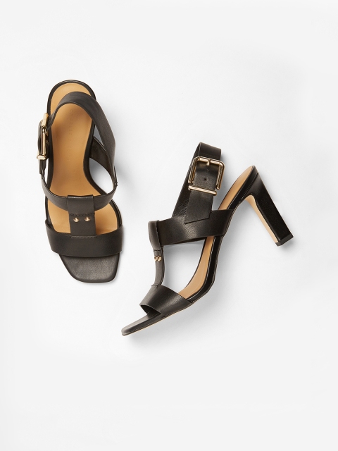 

CHARLES & KEITH Women Black Solid Sandals